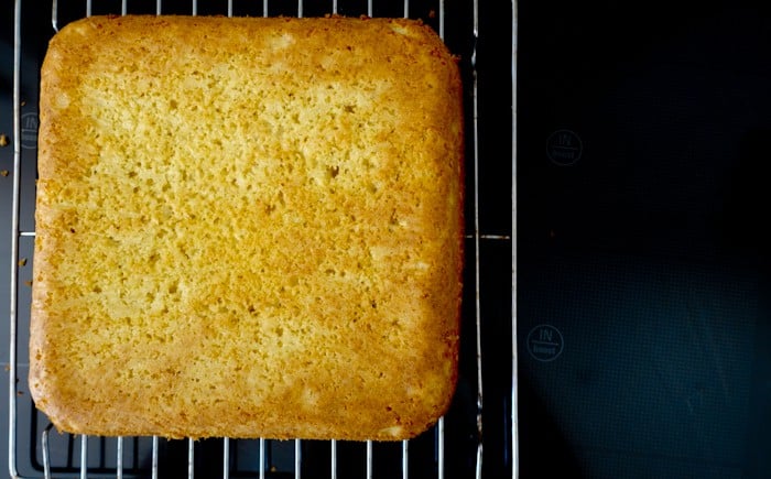 Baked sponge cake