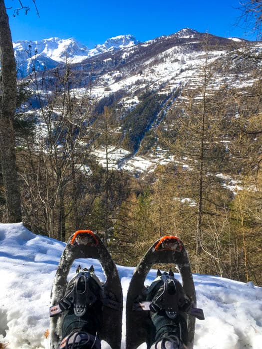 Snowshoeing in the Susa Valley, Italy