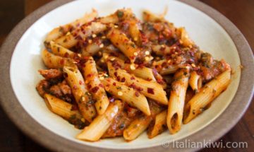 Penne Pasta With Sausage and Spinach