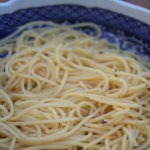 Spaghetti with olive oil, garlic and chiles