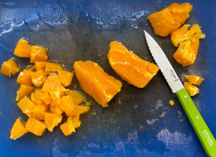chopped orange