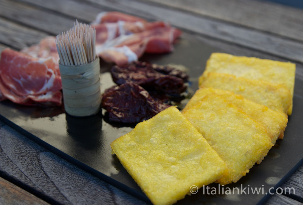 Polenta squares as an apero!