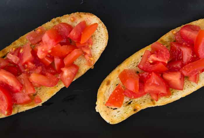 Tomato and Garlic bruschetta