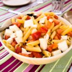 pasta salad with mozzarella and tomatoes
