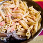 Pasta with salmon and cream