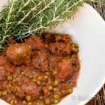 meatballs with peas