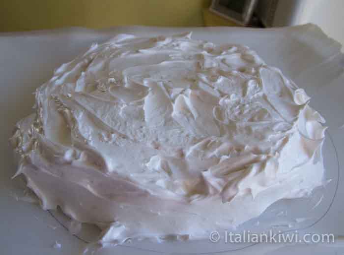 Pavlova before cooking