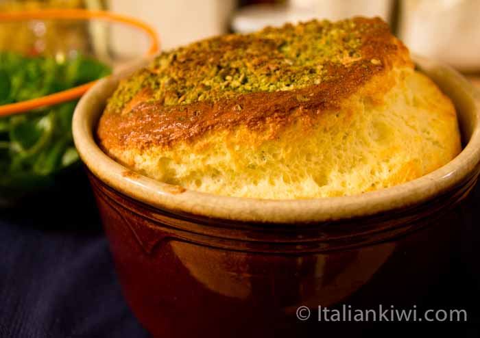 Goat cheese souffle