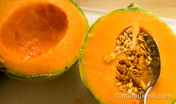 cut cantaloupe