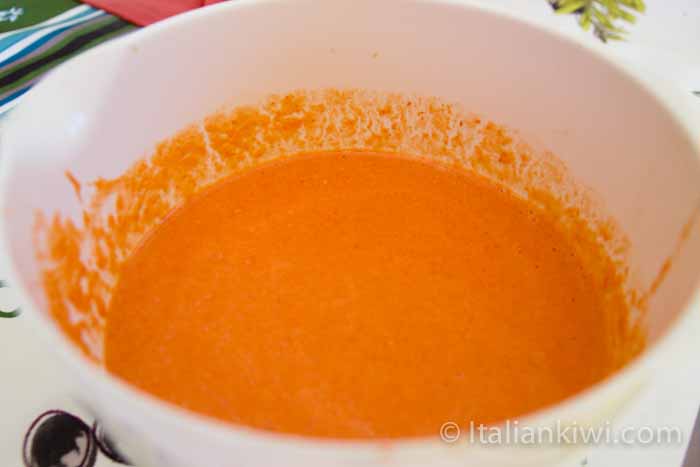 red pepper flan batter