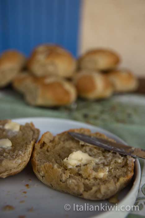 Hotcross buns dripping with butter