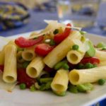 Pasta Salad with Fava Beans , Tomatoes and Parmesan