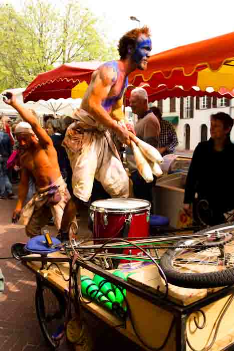 Performers at the honey festival, Mouans-Sartoux, France