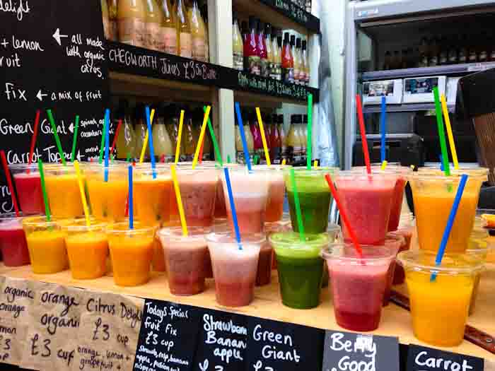 Fresh juice at Borough Market, London