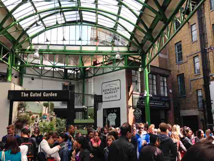 Inside the Borough market, London