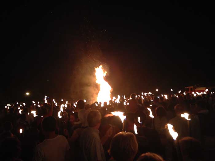 The Bonfire for St Jean, Valbonne, France