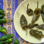 Roasted padron peppers