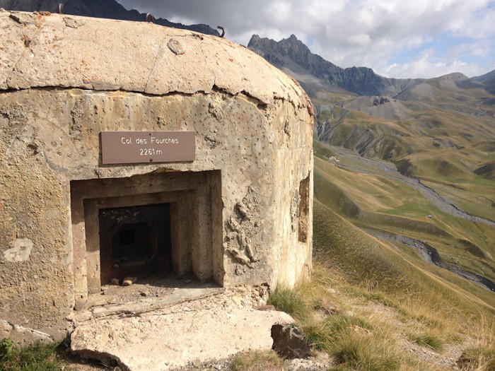 Ruined bunker. Col de Fourches, Houtes Alpes, France