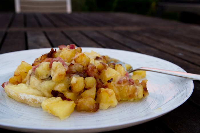 Tartiflette: the potato, bacon and cheese dish from the french alps.
