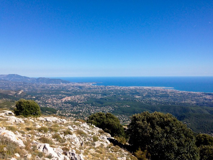 Pic de Courmettes looking toward Nice, France