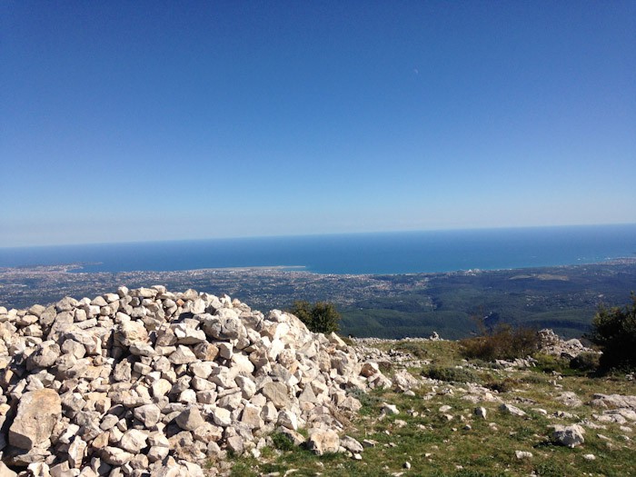 The top of the Pic de Courmettes, Cote d'Azur, France