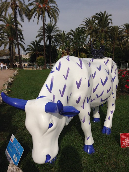 Cow in Cannes, France