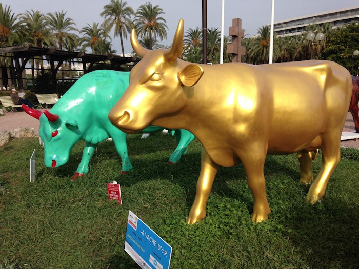 Golden Cow in Cannes, France