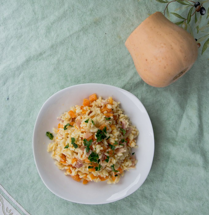 Speck and squash Risotto