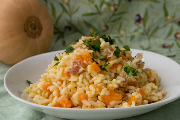 Pumpkin and Speck Risotto