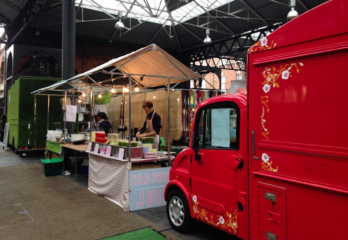 Old Spitalfields market food-truck, London