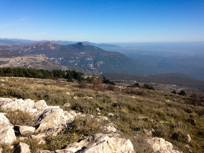 View toward the Pic du Courmettes, France