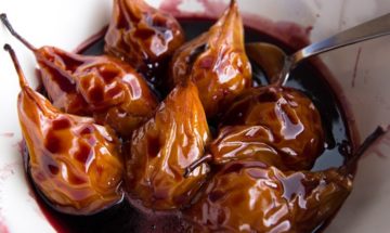 Pears In Red Wine Syrup