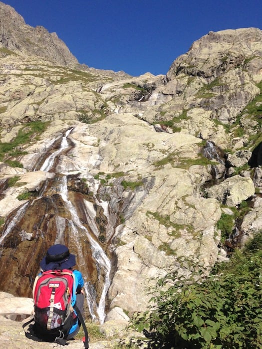 Waterfall, the Mercantour, France