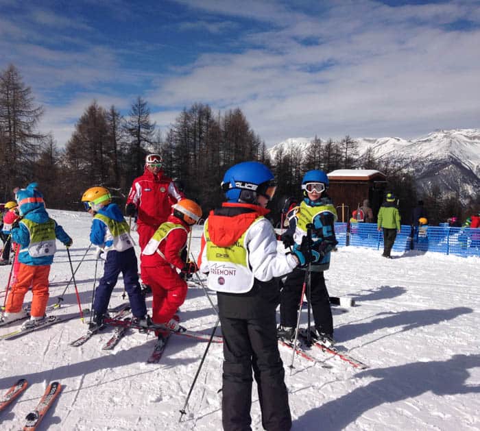 skiing in Sauze d'Oulx, Italy