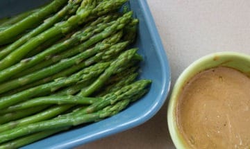 Asparagus salad with balsamic-mustard sauce