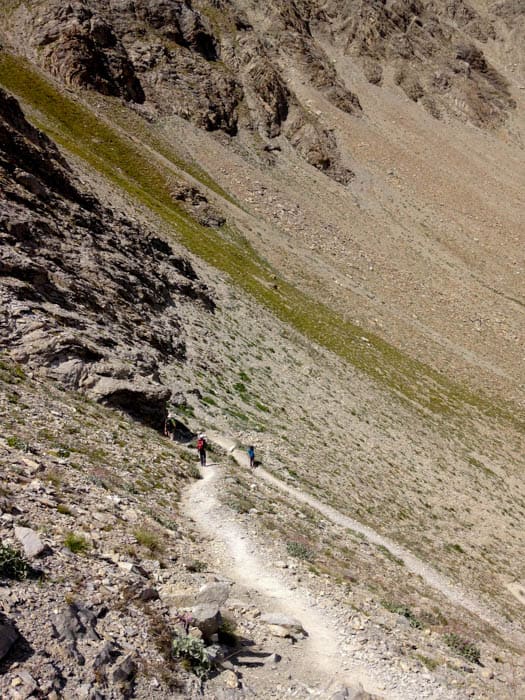 Heading downhill from the Col de la Cayolle, France