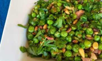 Peas With Bacon And Pine-Nuts