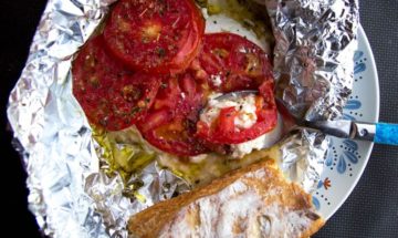 Grilled Tomatoes And Feta Cheese