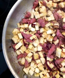 Celeriac and Sausage mix