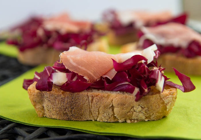 Bruschetta With Radicchio And Speck