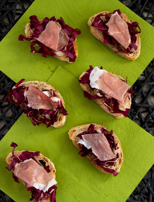 Bruschetta With Chicory and speck