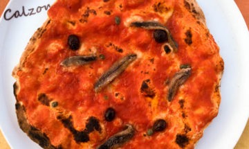 Pizza Rossa with Anchovies