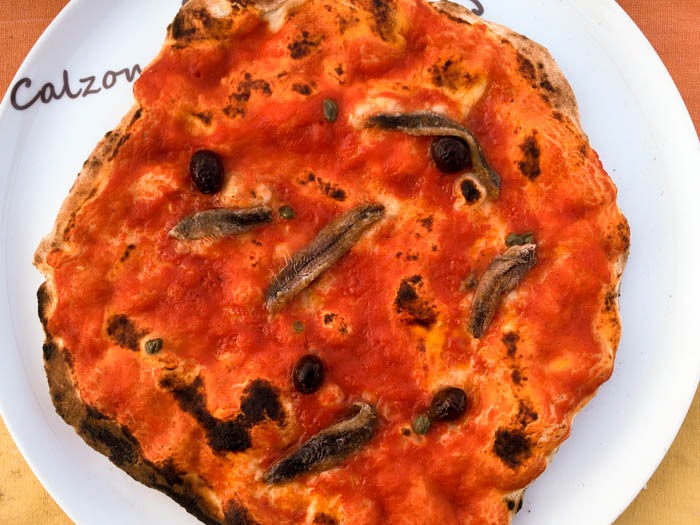 Pizza Rossa with Anchovies