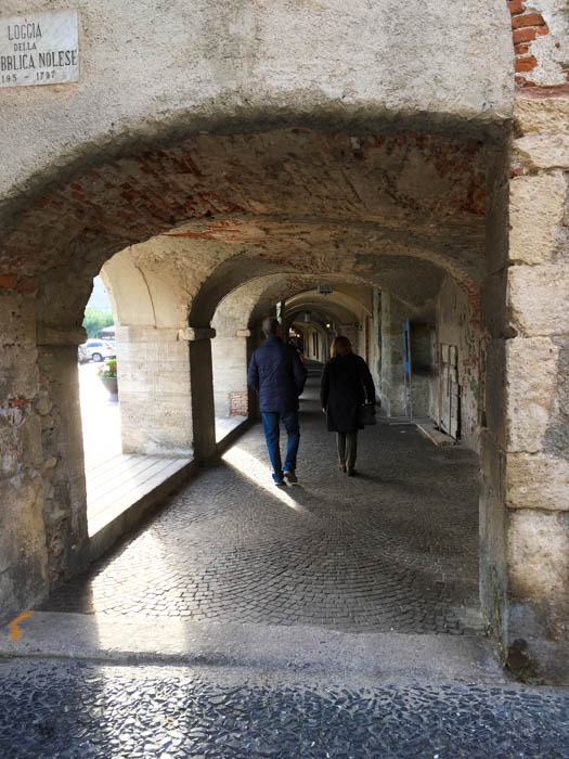 archways in Noli, Liguria, Italy
