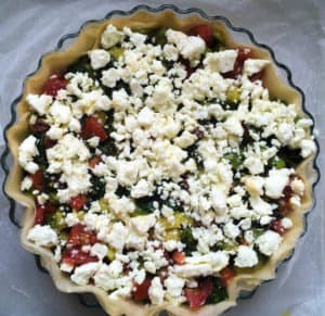 pi pie with feta cheese