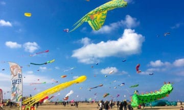 Blowing in the wind at the Rimini Kite Festival