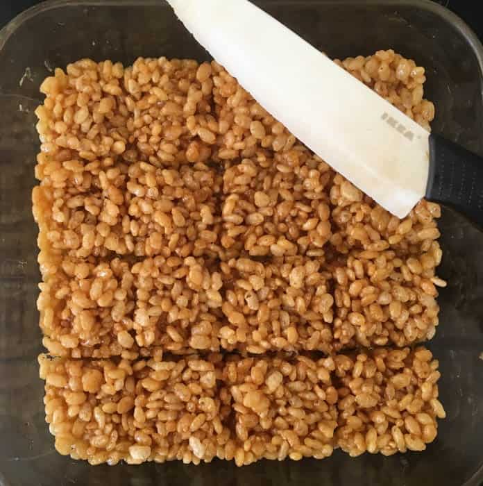 Honeycrunch cut while warm